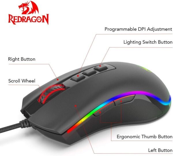 714-u3R4RXL._AC_SL1500_ Redragon M711 Cobra Gaming Mouse Review Unleashes RGB Power and Precision
