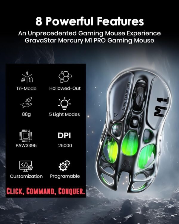 71DksrUjWtL._AC_SL1500_ Ultimate Review of GravaStar M1 Pro Wireless Gaming Mouse: Unleash Your Gaming Potential